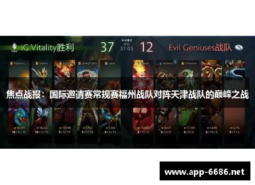 焦点战报：国际邀请赛常规赛福州战队对阵天津战队的巅峰之战